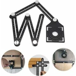 Règle De Mesure Multi-angle Outil Universel De Gabarit D'angle Equerre En Alliage D'aluminium -Promos Outil Virtuose Magasin 68138007 3