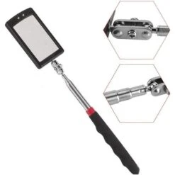 Miroir D'inspection Télescopique, Miroir Télescopique à LED Avec 2 Lumières LED Lumineuses, Poignée Extensible Antidérapante Douce, Outil D'inspection De Voiture -Promos Outil Virtuose Magasin 68207607 3