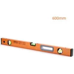 Niveau De Torpille Magnétique TACKLIFE Règle De Mesure De Niveau En Alliage D'aluminium 24 Pouces 3 Flacons Haute Visibilité Corps En Aluminium, Pour Horizontal Vertical Et 45 °MT-L02