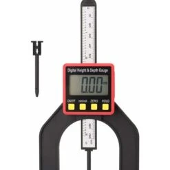 Déstockage Jauge De Profondeur, 0-80mm 0.01mm 60mm Ouverture, LCD Jauge De Profondeur Altimètre Règle De Travail Du Bois Outil D'étrier Numérique Outils De Mesure De Travail Du Bois Avec Pied Magnéti