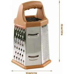 Déstockage Rape 6 Ctés Trancheuse à Fromage Légumes Acier Inoxydable Rape à Usage Multiple Filamenteux Petites Et Grosses Lamelles -Promos Outil Virtuose Magasin 69253171 2