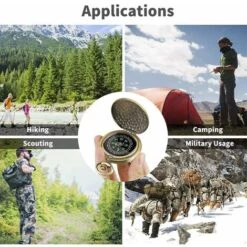Déstockage Boussole,Waterproof Portable Boussole De Poche,L’Orientation Lumière Nocturne Compas,Boussole Randonnée Pour Voyage Camping Extérieur Outils De Navigation -Promos Outil Virtuose Magasin 69253761 4