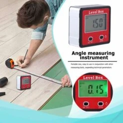 Déstockage Angle Mesure Angle Horizontal Compteur Numérique Inclinomètre, Numérique Boîte De Niveau Électronique Base Magnétique Outils De Mesure, Rouge -Promos Outil Virtuose Magasin 69254430 3