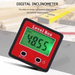 Déstockage Angle Mesure Angle Horizontal Compteur Numérique Inclinomètre, Numérique Boîte De Niveau Électronique Base Magnétique Outils De Mesure, Rouge -Promos Outil Virtuose Magasin 69254430 4
