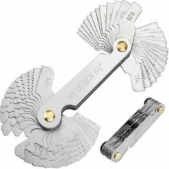 Outil Jauge De Filetage Inox, Jauge à Vis Avec 52 Lames Centre Gage Jauge à Pas 55 ° Et 60 ° (Métrique + Impérial) Cisea