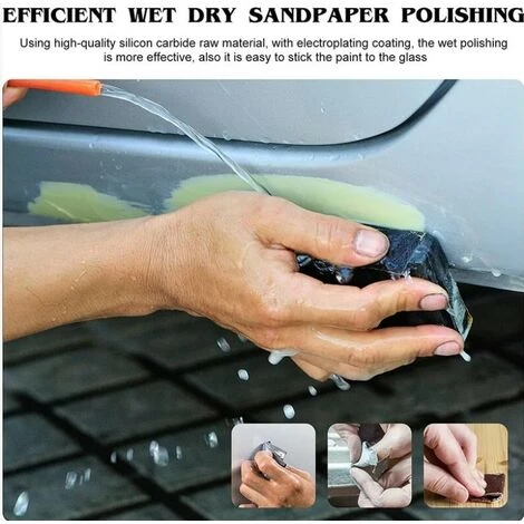 Papier De Verre 1000/1500/2000/2500/3000/5000 Papier Abrasif Sec à Grain Sec Pour Bois, Ponçage De Métal Et Polissage Automobile 4 Papier De Verre 1000/1500/2000/2500/3000/5000 Papier Abrasif Sec à Grain Sec Pour Bois, Ponçage De Métal Et Polissage Automobile – Image 2