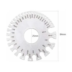 Mesure De Jauge En Acier Inoxydable Mesureur D'épaisseur De Fil Testeur De Fil Rond Outil De Diamètre De Jauge De Règle 2 Côtés,Lonvrèe -Promos Outil Virtuose Magasin 69653315 3