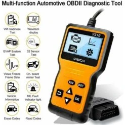 OBD2 Scanner Universel OBD II Scanner Lecteur De Code De Défaut De Moteur Automobile CAN Diagnostic Outil D'Analyse Pour Les Voitures De Protocole OBDII Depuis 1996 (Jaune) -Promos Outil Virtuose Magasin 70393069 2