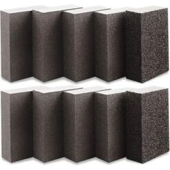 MINKUROW Éponge De Ponçage 10 Pièces Grain 1000-1200 Blocs De Ponçage 70 X 100 X 25 Mm Utilisation Humide Et Sèche Pour Bois Métal Peinture Lavable Et Réutilisable