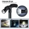 Canne De Marche Pliante Avec Lumière LED, Hauteur Réglable Bâton De Marche Pliable Pour Personnes Âgées, Pliable Et Portable - Noir 2 Canne De Marche Pliante Avec Lumière LED, Hauteur Réglable Bâton De Marche Pliable Pour Personnes Âgées, Pliable Et Portable - Noir -Promos Outil Virtuose Magasin 71161710 1