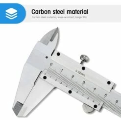 Pied à Coulisse , 150mm / 0.02mm Pied à Coulisse Vernier Analogique En Acier Inoxydable, Haute Précision Outil Micromètre Avec Mesure En Profondeur, Intérieur Et Extérieur Professionnel -Promos Outil Virtuose Magasin 71487908 2