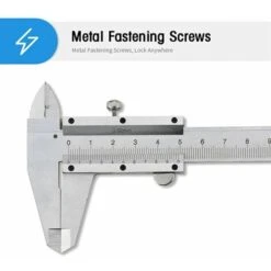 Pied à Coulisse , 150mm / 0.02mm Pied à Coulisse Vernier Analogique En Acier Inoxydable, Haute Précision Outil Micromètre Avec Mesure En Profondeur, Intérieur Et Extérieur Professionnel -Promos Outil Virtuose Magasin 71487908 3