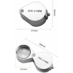 Loupe Bijoutier - Loupe Grossissante Verre 30 X 21 Mm Bijoux Antiquités Lentille Oculaire - 30x Loupe De Poche - Pliable En Verre - Loupe Botaniste,ladacèe -Promos Outil Virtuose Magasin 71627710 3