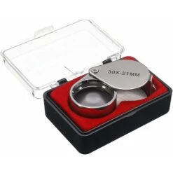 Loupe Bijoutier - Loupe Grossissante Verre 30 X 21 Mm Bijoux Antiquités Lentille Oculaire - 30x Loupe De Poche - Pliable En Verre - Loupe Botaniste,ladacèe -Promos Outil Virtuose Magasin 71627710 5