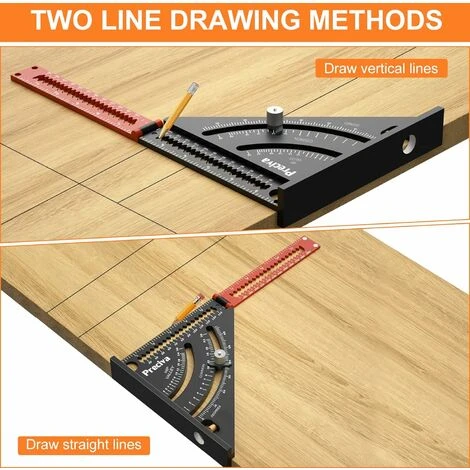 Equerre Menuisier Metal Aluminium Règle De Triangle Pliante Équerre Combinée 317mm Multifonction Équerre Triangle Règle D'Angle Rapporteur 45 90 Degres/Outillage Charpentier/Outillage Bois 4 Equerre Menuisier Metal Aluminium Règle De Triangle Pliante Équerre Combinée 317mm Multifonction Équerre Triangle Règle D'Angle Rapporteur 45 90 Degres/Outillage Charpentier/Outillage Bois – Image 2