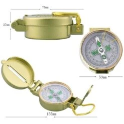 Authentique Boussole Métal Bande Règle Ensemble Loupe Longe Camping Fournitures Boussole Prismatique Observation Militaire -Promos Outil Virtuose Magasin 72517060 5