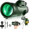 Télescope Monoculaire 40x60 Vision Nocturne Haute Résolution Télescope Longue Distance Randonnée Chassevoyage Portable Avec Trépied(Vert)，BISBISOUS -Promos Outil Virtuose Magasin 72603370 1