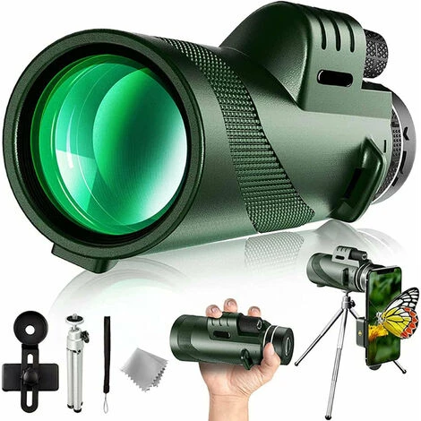 Télescope Monoculaire 40x60 Vision Nocturne Haute Résolution Télescope Longue Distance Randonnée Chassevoyage Portable Avec Trépied(Vert),BISBISOUS 3 Télescope Monoculaire 40x60 Vision Nocturne Haute Résolution Télescope Longue Distance Randonnée Chassevoyage Portable Avec Trépied(Vert),BISBISOUS