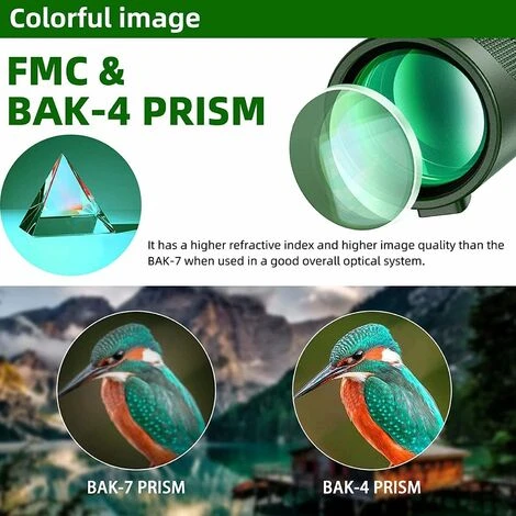 Télescope Monoculaire 40x60 Vision Nocturne Haute Résolution Télescope Longue Distance Randonnée Chassevoyage Portable Avec Trépied(Vert),BISBISOUS 4 Télescope Monoculaire 40x60 Vision Nocturne Haute Résolution Télescope Longue Distance Randonnée Chassevoyage Portable Avec Trépied(Vert),BISBISOUS – Image 2