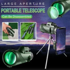 Télescope Monoculaire 40x60 Vision Nocturne Haute Résolution Télescope Longue Distance Randonnée Chassevoyage Portable Avec Trépied(Vert),BISBISOUS 9 Télescope Monoculaire 40x60 Vision Nocturne Haute Résolution Télescope Longue Distance Randonnée Chassevoyage Portable Avec Trépied(Vert),BISBISOUS -Promos Outil Virtuose Magasin 72603370 3