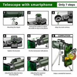 Télescope Monoculaire 40x60 Vision Nocturne Haute Résolution Télescope Longue Distance Randonnée Chassevoyage Portable Avec Trépied(Vert),BISBISOUS 11 Télescope Monoculaire 40x60 Vision Nocturne Haute Résolution Télescope Longue Distance Randonnée Chassevoyage Portable Avec Trépied(Vert),BISBISOUS -Promos Outil Virtuose Magasin 72603370 5