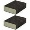 2x éponge Abrasive 100x70x26mm 4 Faces Ponçage Bois Métal Verre Plastique Porcelaine Papier Abrasif, Grain 100 -Promos Outil Virtuose Magasin 72625750 1