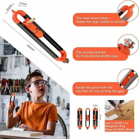 Outil De Jauge De Contour, Jauge De Contour Précise Avec Verrouillage, Pour Le Soudage, Le Revêtement De Sol, Le Carrelage 6 Outil De Jauge De Contour, Jauge De Contour Précise Avec Verrouillage, Pour Le Soudage, Le Revêtement De Sol, Le Carrelage – Image 4