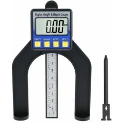 GP Jauge De Profondeur Numérique 80 Mm Jauge De Hauteur Et De Profondeur Menuiserie Avec Tige De Profondeur Pieds Aimantés Fonction De Maintien Outils De Mesure Intelligente Pour Table De Toupie à Main B