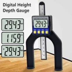 GP Jauge De Profondeur Numérique 80 Mm Jauge De Hauteur Et De Profondeur Menuiserie Avec Tige De Profondeur Pieds Aimantés Fonction De Maintien Outils De Mesure Intelligente Pour Table De Toupie à Main B -Promos Outil Virtuose Magasin 75116818 5
