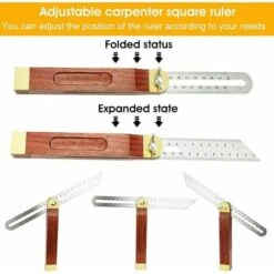 YIDOMDE Fausse Equerre Menuisier En Acier Inoxydable Et Bois 200mm Fausse Equerre à Manche 0 à 360 Degrés Durable Carrés De Menuiserie échelle Double Face Pour Ingénieur Dessinateur Menuisier 11 YIDOMDE Fausse Equerre Menuisier En Acier Inoxydable Et Bois 200mm Fausse Equerre à Manche 0 à 360 Degrés Durable Carrés De Menuiserie échelle Double Face Pour Ingénieur Dessinateur Menuisier -Promos Outil Virtuose Magasin 75334873 5