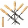 Ensemble De Limes En Acier à Haute Teneur En Carbone Avec Manches En Bois Lime Pour Bois, Métal, Plastique, 5 Pièces (lime En Acier, Moyenne) -Promos Outil Virtuose Magasin 75357096 1