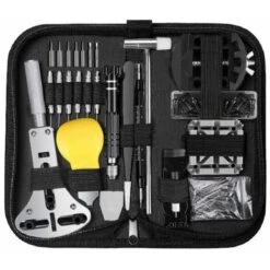 GP 153 Pièces Outil De Montre Professionnel Taille Réglable Ouvre-boîtier Tournevis Bracelet Changement De Batterie Kit D'outils Pour La Plupart Des Montres