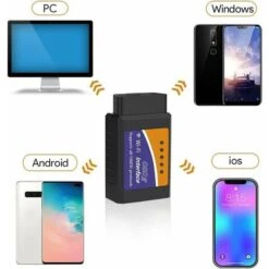 GP Appareil De Diagnostic OBD2 WiFi, Appareil De Diagnostic De Voiture OBD2 ELM327, Scanner De Diagnostic OBD II Pour Tous Les Véhicules, Connecteur De Voiture De Code D'erreur Universel Pour Tablette Sm 9 GP Appareil De Diagnostic OBD2 WiFi, Appareil De Diagnostic De Voiture OBD2 ELM327, Scanner De Diagnostic OBD II Pour Tous Les Véhicules, Connecteur De Voiture De Code D'erreur Universel Pour Tablette Sm -Promos Outil Virtuose Magasin 75563756 3