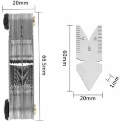 Jauge à Pas, Versailles Jauge De Filetage Pour Vis En Acier Fileté 52PC Métriques + Pouces 55 ° + 60 ° Mesure De Filetage Professionnel 11 Jauge à Pas, Versailles Jauge De Filetage Pour Vis En Acier Fileté 52PC Métriques + Pouces 55 ° + 60 ° Mesure De Filetage Professionnel -Promos Outil Virtuose Magasin 76187142 5