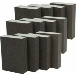 Éponge De Ponçage (12 Pièces) : Assortiment De 4 Spécifications (40+60+80+100), Lavable, Blocs De Ponçage Et Kit Réutilisable -Versailles