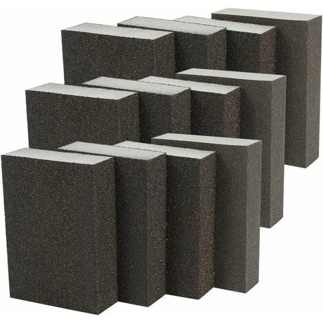 Éponge De Ponçage (12 Pièces) : Assortiment De 4 Spécifications (40+60+80+100), Lavable, Blocs De Ponçage Et Kit Réutilisable -Versailles 3 Éponge De Ponçage (12 Pièces) : Assortiment De 4 Spécifications (40+60+80+100), Lavable, Blocs De Ponçage Et Kit Réutilisable -Versailles
