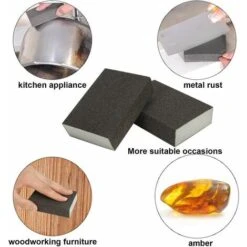 Éponge De Ponçage (12 Pièces) : Assortiment De 4 Spécifications (40+60+80+100), Lavable, Blocs De Ponçage Et Kit Réutilisable -Versailles 11 Éponge De Ponçage (12 Pièces) : Assortiment De 4 Spécifications (40+60+80+100), Lavable, Blocs De Ponçage Et Kit Réutilisable -Versailles -Promos Outil Virtuose Magasin 76188498 5