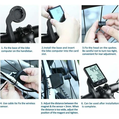 ZXPASRA Compteur Kilometrique De Vélo Sans Fil, Ordinateur De Vélo De Route Etanche Avec Support Et Accessoire 6 ZXPASRA Compteur Kilometrique De Vélo Sans Fil, Ordinateur De Vélo De Route Etanche Avec Support Et Accessoire – Image 4