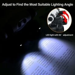 Loupe à Montage Sur Tête, Loupe Mains Libres Avec 2 Lumières LED, Loupe Rechargeable 10X/15X/20X/25X, Parfaite Pour Travailler De Près, Loupe De Bijoux, Montre Et Réparation électronique -Promos Outil Virtuose Magasin 76302769 5