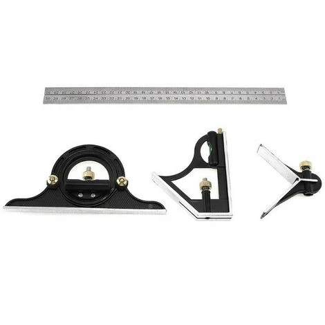 300MM Multi-fonction Rapporteur Combinaison équerre Règle En Acier Inoxydable Outil De Mesure Professionnel Charpentier Outils 7 300MM Multi-fonction Rapporteur Combinaison équerre Règle En Acier Inoxydable Outil De Mesure Professionnel Charpentier Outils – Image 5