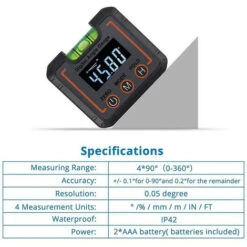 Inclinomètre LCD Numérique Avec Bulles Horizontales, Boîte Inclinée Du Rapporteur,détecteur D'angle Niveau De Jauge D'angle Magnétique Numérique,rapporteur,jauge De Biseau 10 Inclinomètre LCD Numérique Avec Bulles Horizontales, Boîte Inclinée Du Rapporteur,détecteur D'angle Niveau De Jauge D'angle Magnétique Numérique,rapporteur,jauge De Biseau -Promos Outil Virtuose Magasin 76385647 4