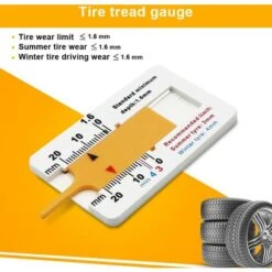 ZXPASRA 4 Pièces Jauge Profondeur Pneu, 0-20 Mm Outil De Mesure De Bande Roulement De Pneu, Jauge D'Usure De Pneu Auto Règle En Plastique De Pneu, Pour Test Usure Pneu Pour Voiture Moto Van Camions (O -Promos Outil Virtuose Magasin 76737405 3