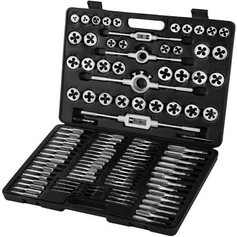 VEVOR Jeu De Tarauds Et Filieres De Filetage 110PCS M2-M18 Kit Tarauds Et Matrices Metrique En Tungstene Outils Couper Filetage Externe Interne Etui De Rangement De Filieres Et Filetage Avec Coffret 3 VEVOR Jeu De Tarauds Et Filieres De Filetage 110PCS M2-M18 Kit Tarauds Et Matrices Metrique En Tungstene Outils Couper Filetage Externe Interne Etui De Rangement De Filieres Et Filetage Avec Coffret