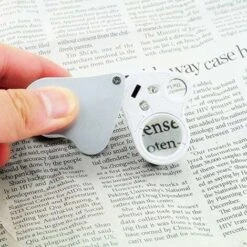 30 X 60 Loupe Bijoutier, LED Loupe Eclairante Horloger, Gemmes Bijoux Pierres Timbres Pieces Montres Loisirs Antiques ModèLes Poche Monocle Loupe Grossissante Verre 30 X 60 Mm -Promos Outil Virtuose Magasin 77248039 5