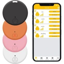 4pcs Localisateurs D’Article Wireless, Key Finder Anti-Perte Téléphone Chercheur Alarme Trouve-clés,Localisateur Et Traqueur Sonore Pour Retrouver Clés,Compatible Avec IOS Et Android