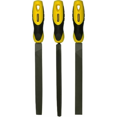 STANLEY Limes Mi-douces 200mm - Jeu De 3 Pièces 0-22-464 4 STANLEY Limes Mi-douces 200mm - Jeu De 3 Pièces 0-22-464 – Image 2