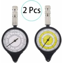 2 Pcs Carte Télémètre Odomètre Multifonction Compass Curvimètre Appareil, Opisomètre, Curvimètre, Distance Calculatrice Carte Mesureur Boussole Randonnée Camping Pour Survie En Plein Air