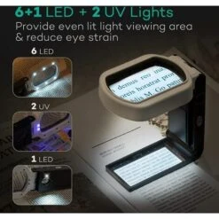 Loupe Sur Pied 25X 10X Avec Support Pliant Loupe LED éclairée Pour Lecture, Réparation, Couture - 85 X 55 Mm -Promos Outil Virtuose Magasin 78948060 3