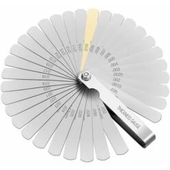 Jauge D'Épaisseur, 32 Lames Jeu Cale Soupape En Acier Inoxydable, Marquage Métrique/impérial, Pour Mesurer L'écart Largeur, Pour La Moteur/bougie/soupapes.
