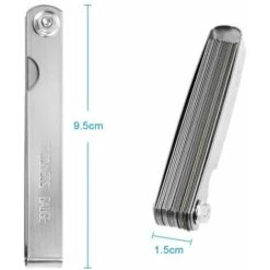 Jauge D'Épaisseur, 32 Lames Jeu Cale Soupape En Acier Inoxydable, Marquage Métrique/impérial, Pour Mesurer L'écart Largeur, Pour La Moteur/bougie/soupapes. -Promos Outil Virtuose Magasin 78948754 3